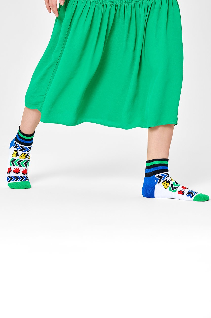 

Чорапи Happy Socks дамски в бяло, Бял