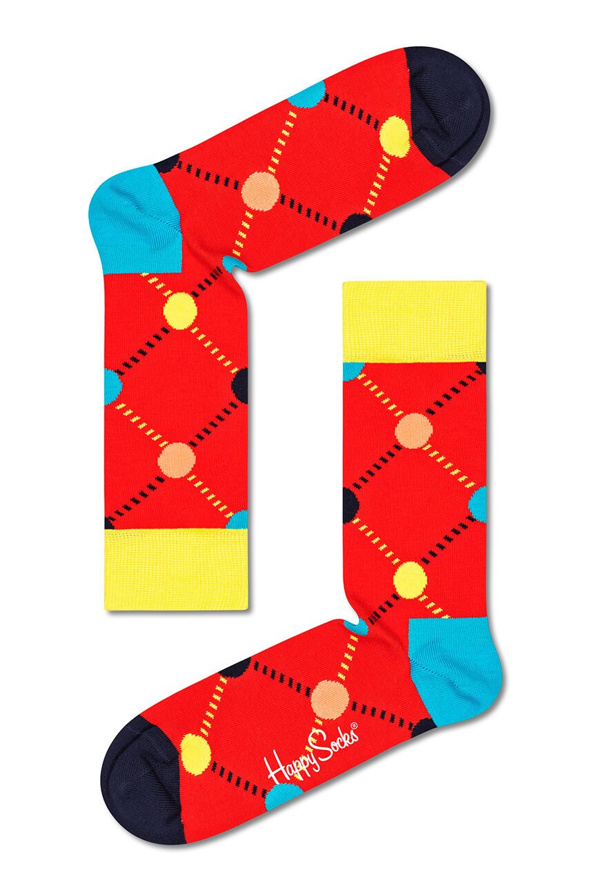 Happy Socks șosete femei, culoarea rosu
