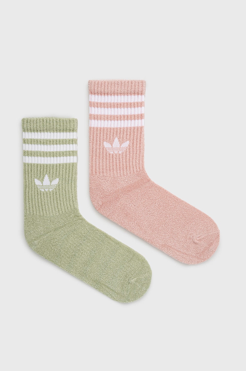 Adidas Originals skarpetki (2-pack) HC9535 damskie kolor różowy