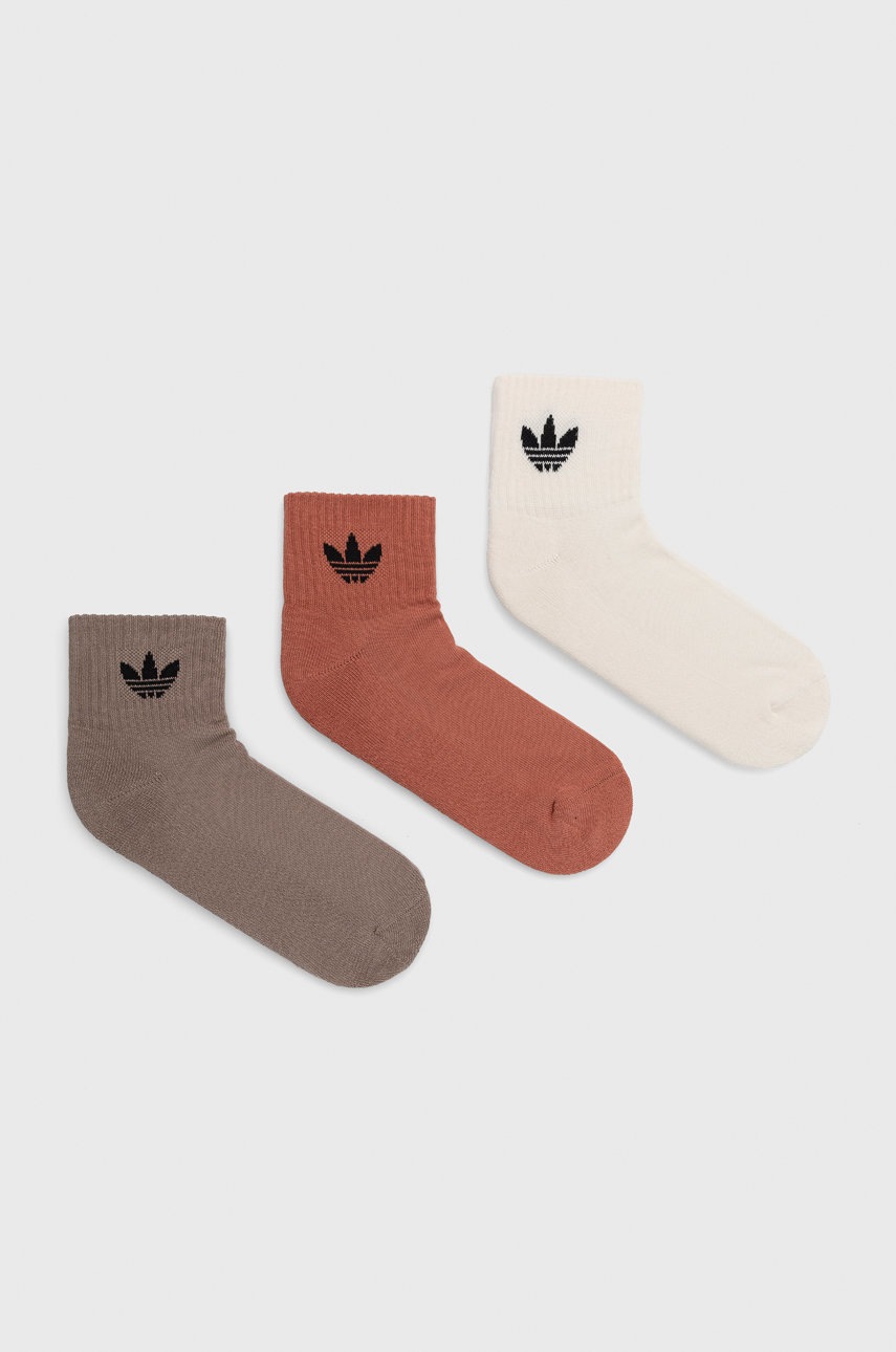 Adidas Originals skarpetki (3-pack) damskie kolor beżowy