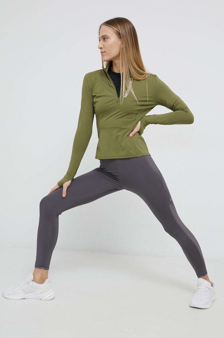 

Клин Calvin Klein Performance дамски в сиво с изчистен дизайн, Сив