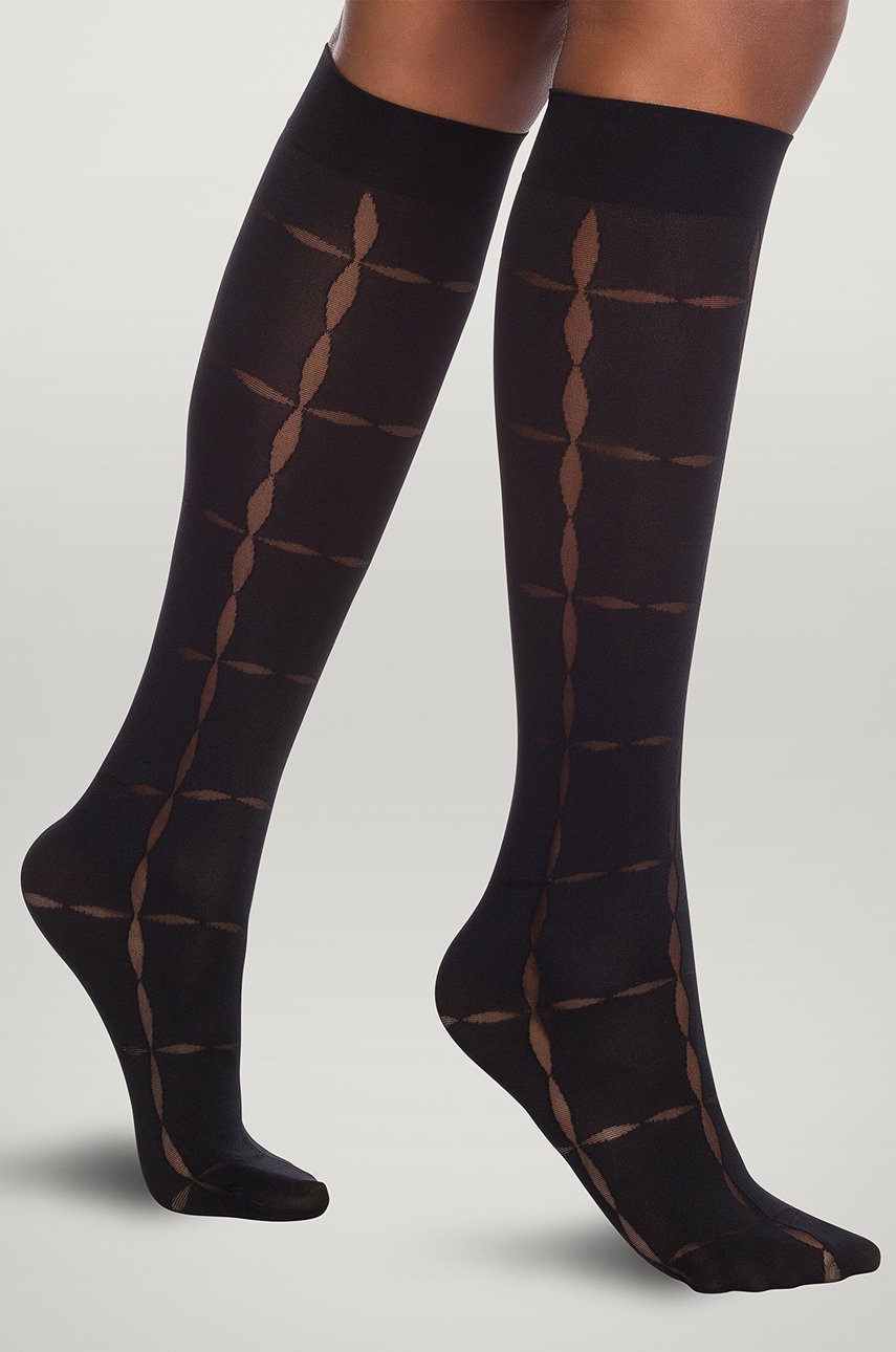 

Три четвърти чорапи Wolford дамски в черно, Черен