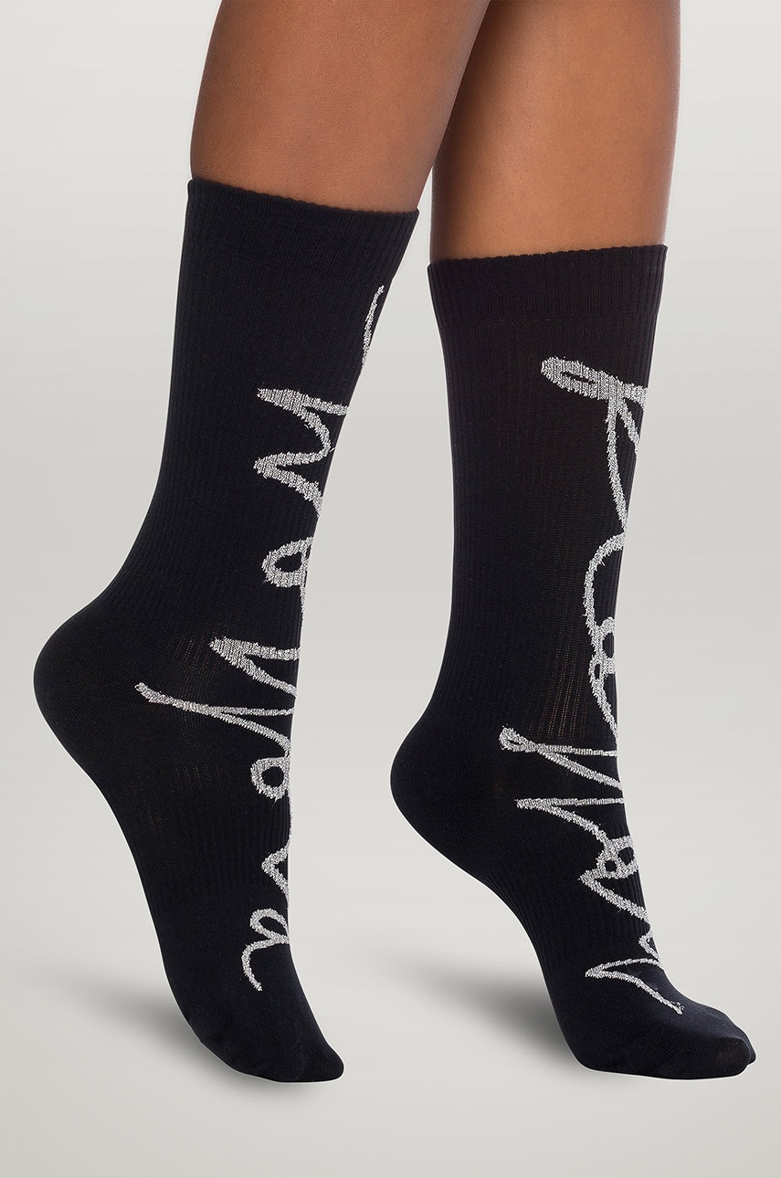 

Чорапи Wolford дамски в черно, Черен