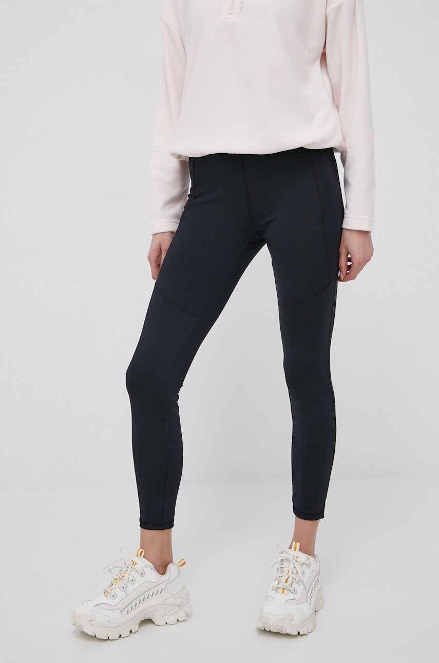 Roxy colanti femei, culoarea negru, neted