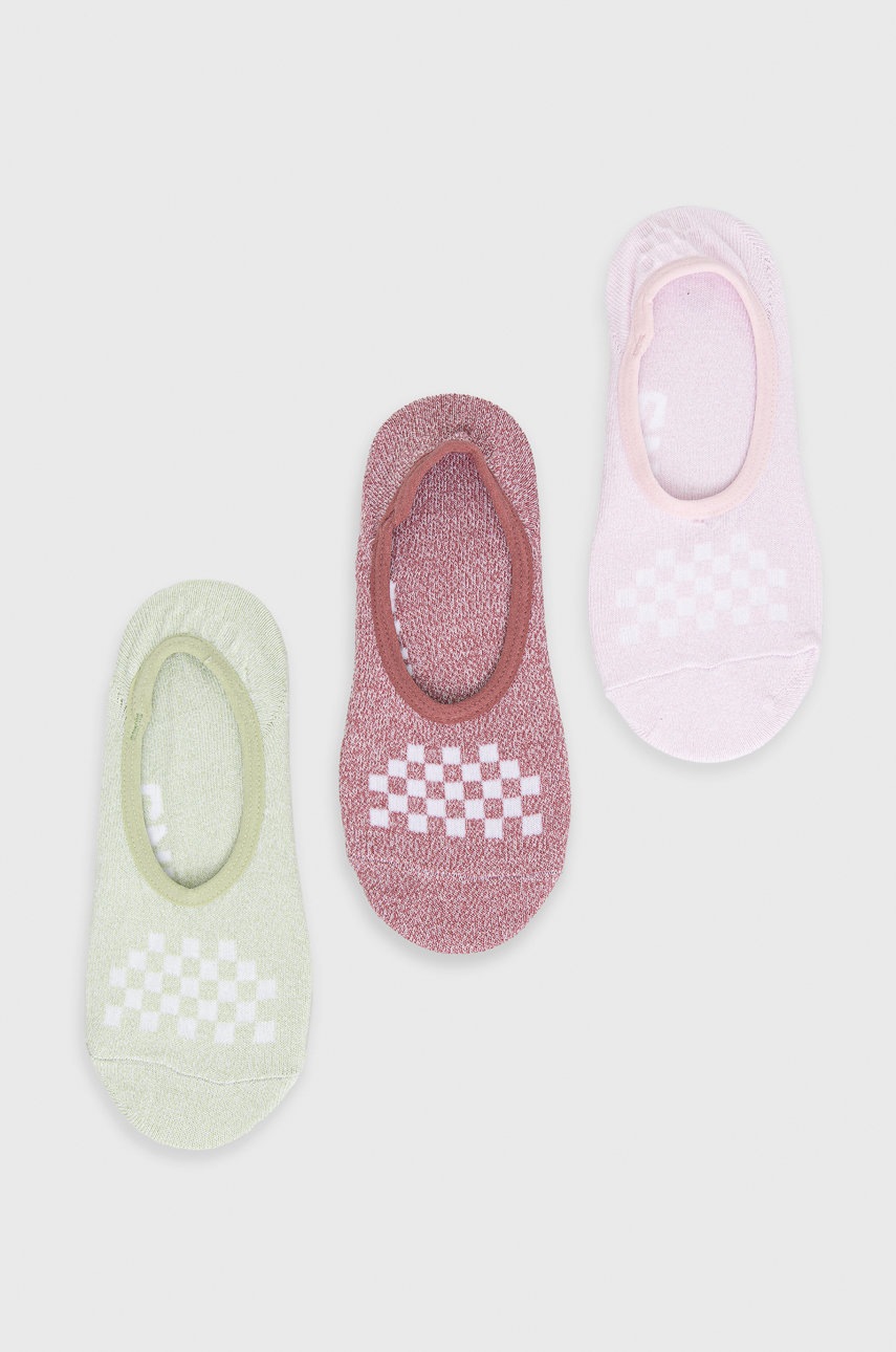 

Чорапи Vans (3 чифта) дамски в розово, Розов