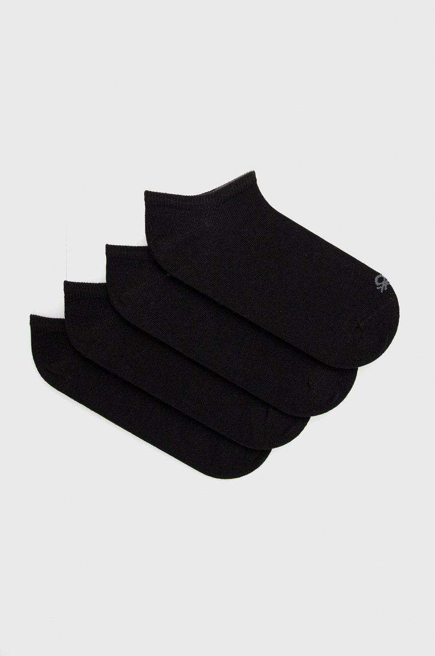 Ponožky United Colors of Benetton dámské, černá barva - černá -  63% Bavlna