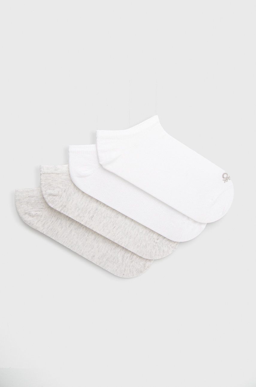 Ponožky United Colors of Benetton dámské, bílá barva - bílá -  63% Bavlna