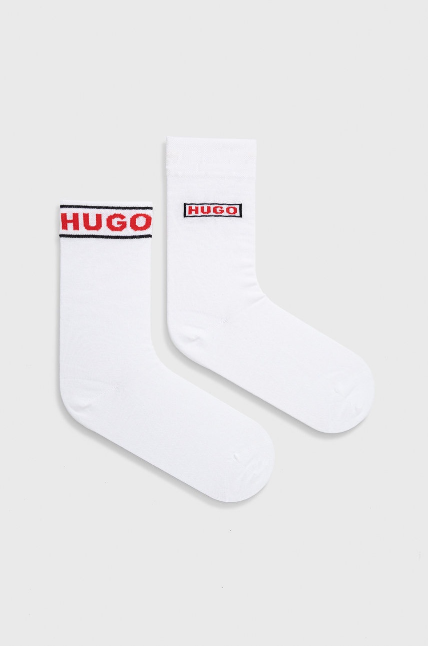 

Чорапи HUGO дамски в бяло, Бял