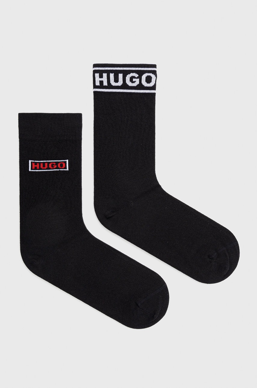 

Чорапи HUGO дамски в черно, Черен