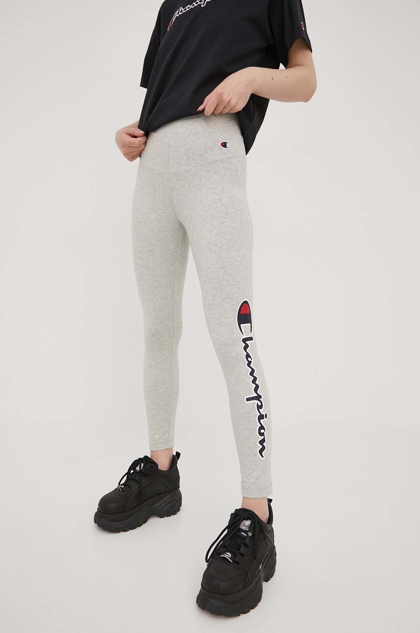 Champion colanti femei, culoarea gri, cu imprimeu