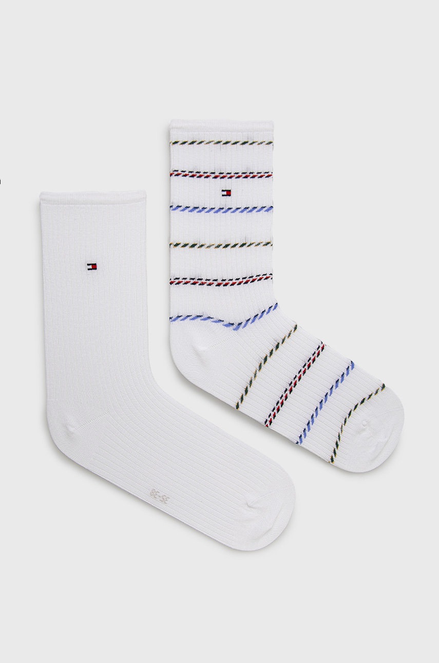 

Чорапи Tommy Hilfiger (2 чифта) дамски в бяло, Бял