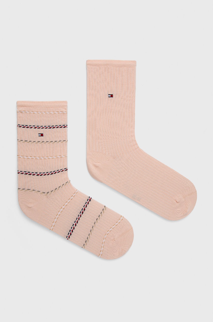 

Чорапи Tommy Hilfiger (2 чифта) дамски в розово, Розов