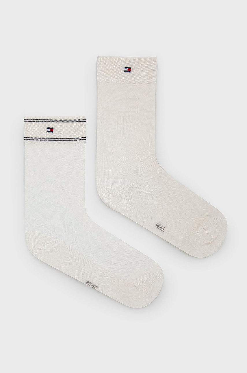 

Чорапи Tommy Hilfiger (2 чифта) дамски в бежово, Бежов