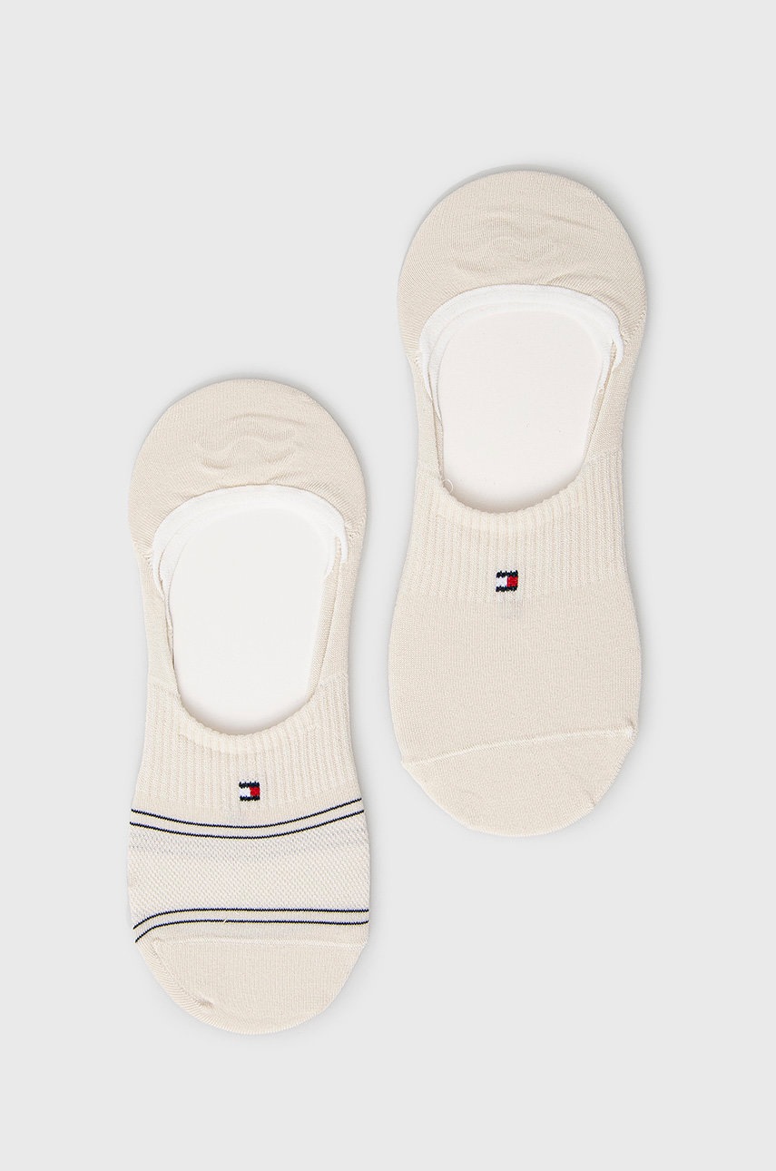 

Чорапи Tommy Hilfiger (2 чифта) дамски в бежово, Бежов