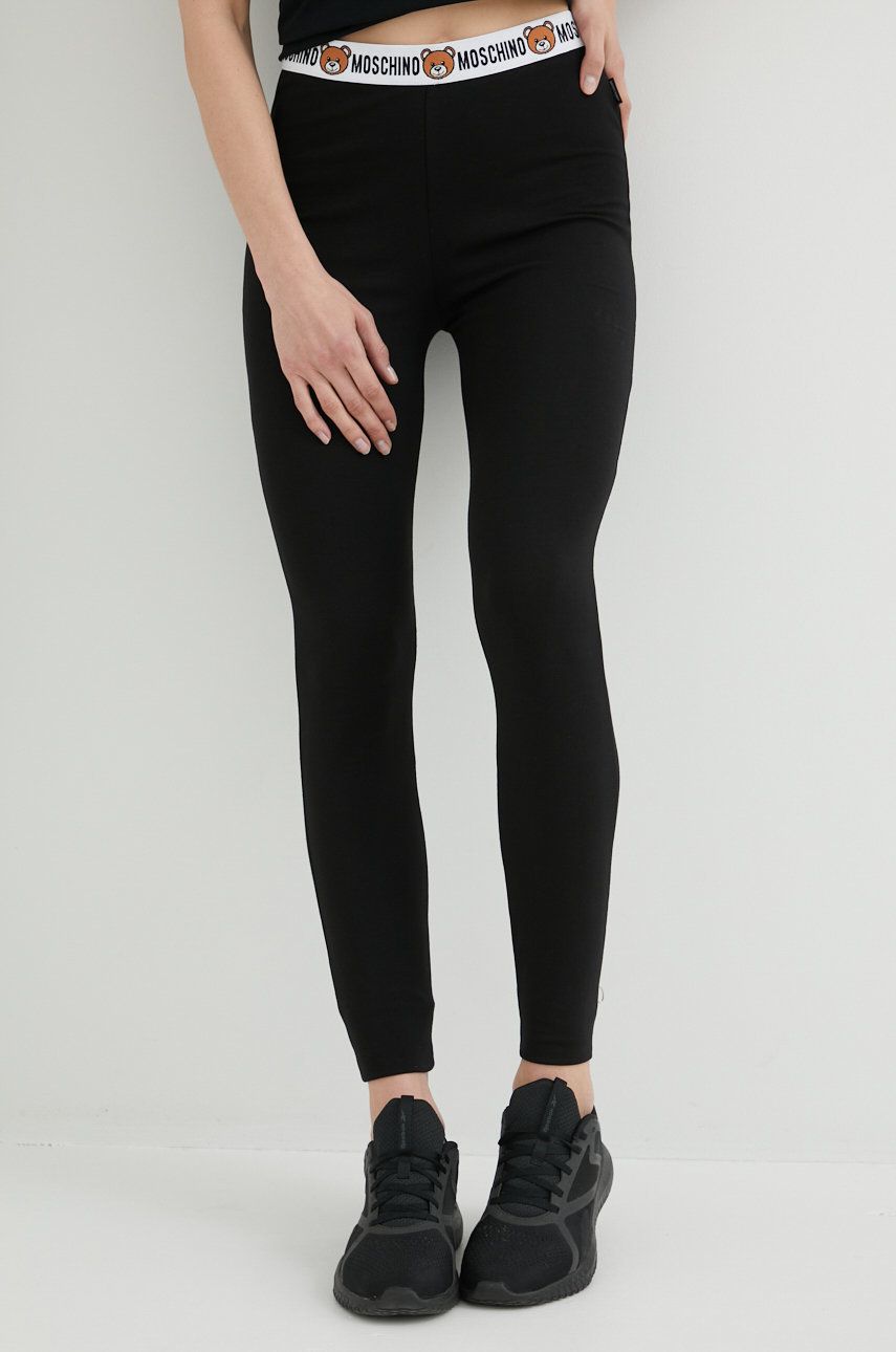 Moschino Underwear legginsy piżamowe damskie kolor czarny