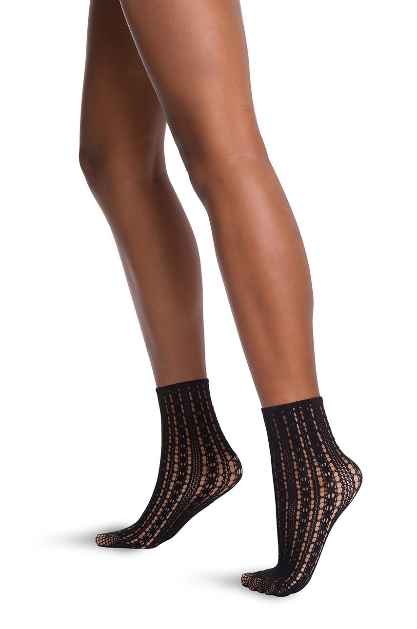 

Шкарпетки Wolford Crochet Net жіночі колір чорний