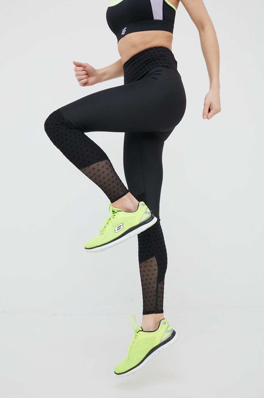 Calvin Klein Performance legginsy treningowe Feminine Program damskie kolor czarny gładkie