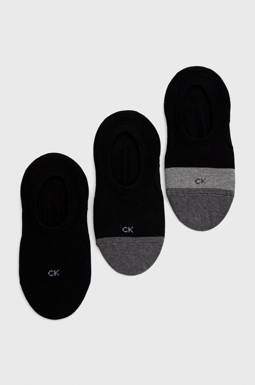 

Чорапи Calvin Klein (3 чифта) дамски в черно, Черен