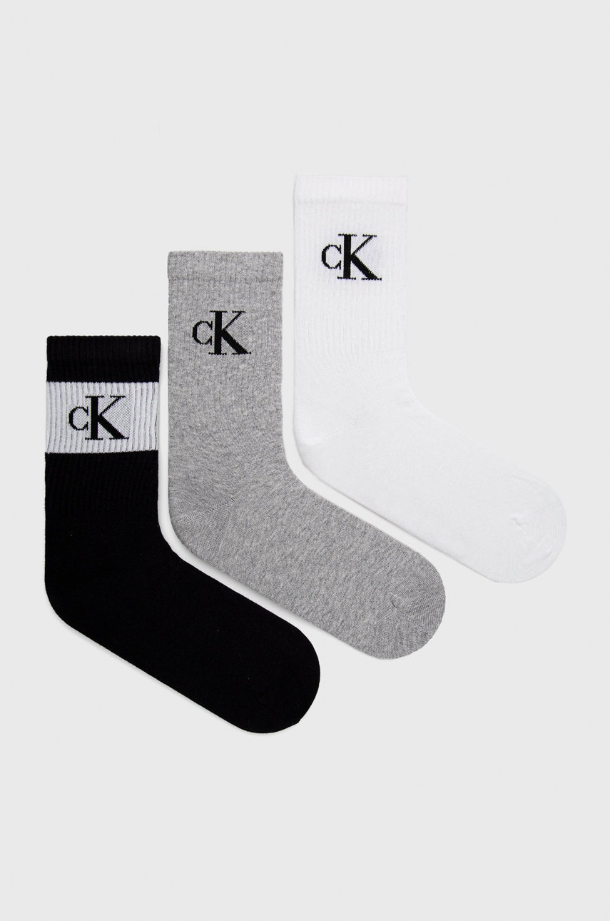

Чорапи Calvin Klein (3 чифта) дамски в черно, Черен