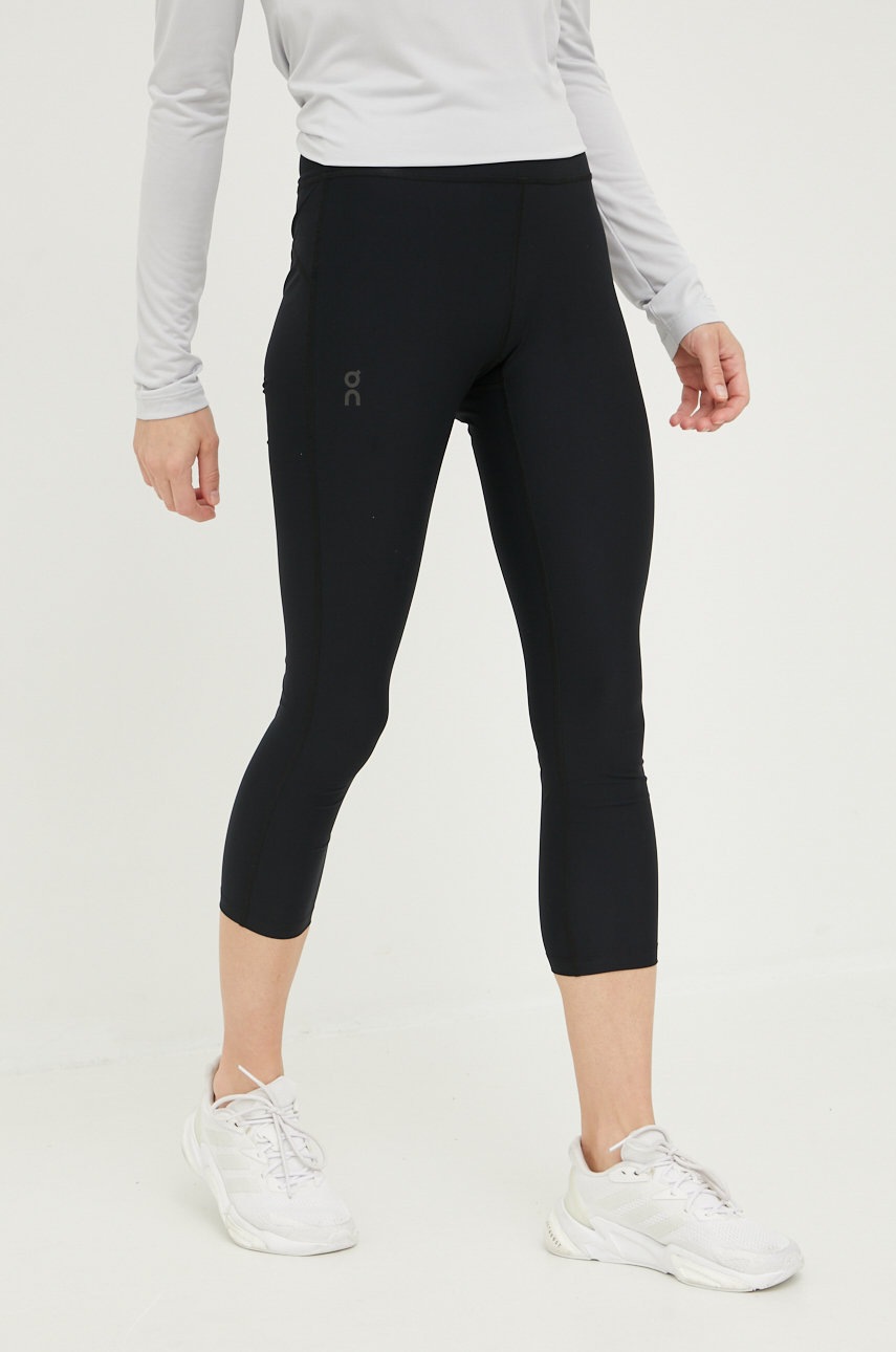

Клин за бягане On-running Active Tights в черно с изчистен дизайн, Черен