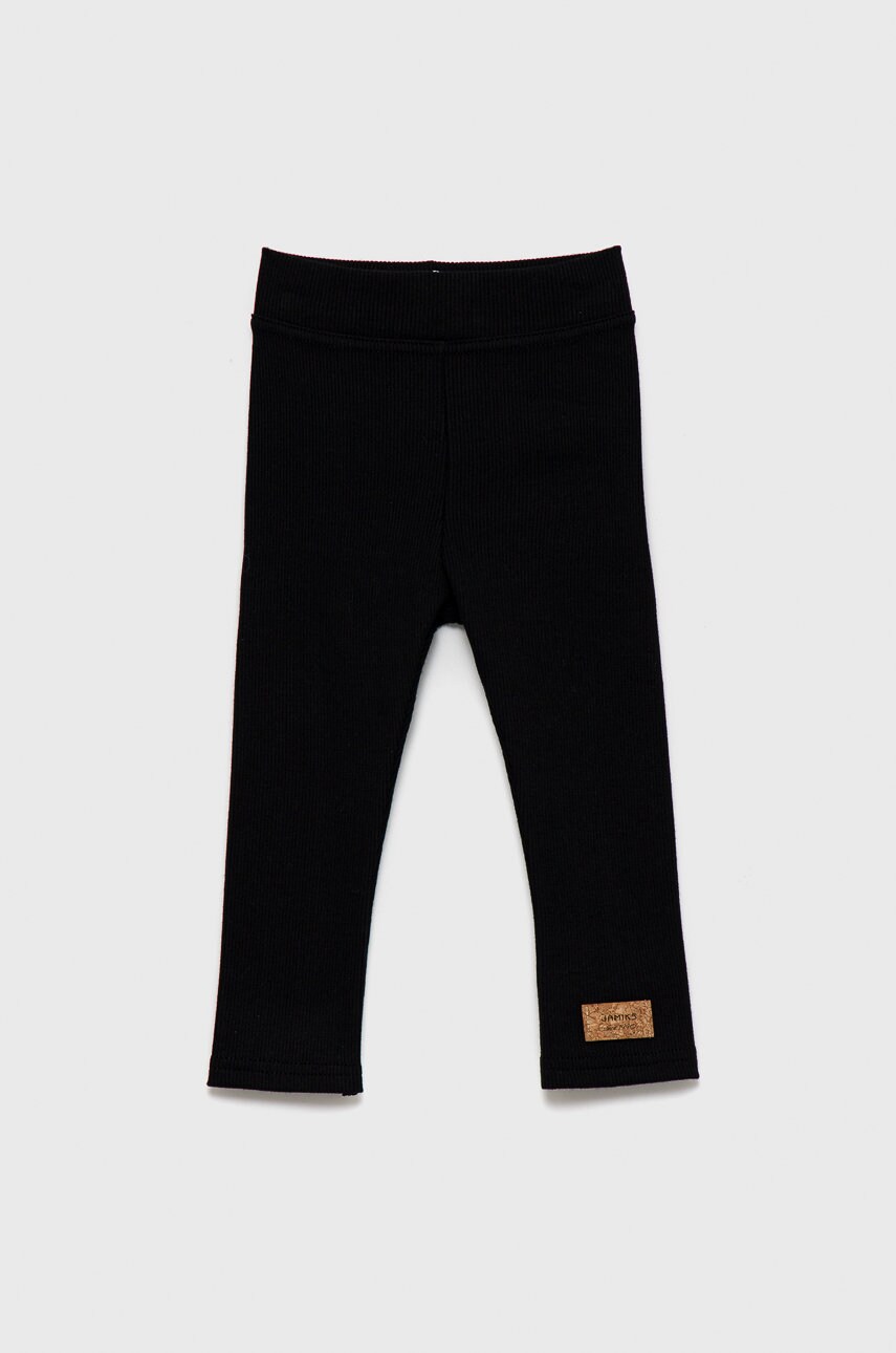 Jamiks leggins copii granadilla culoarea negru, material neted