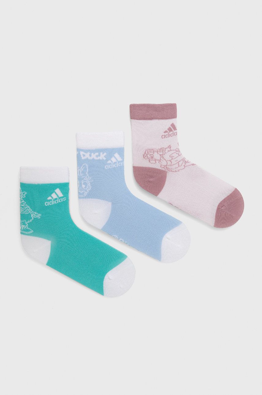 adidas - Dětské ponožky (3-pack) H44304 - fialová -  3% Elastan