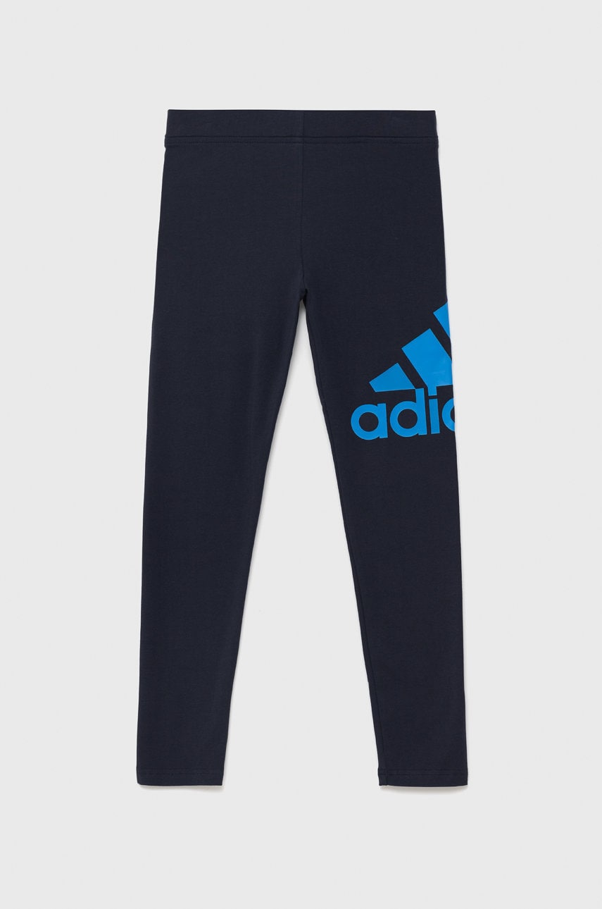 Adidas performance leggins copii he1987 culoarea albastru marin, cu imprimeu