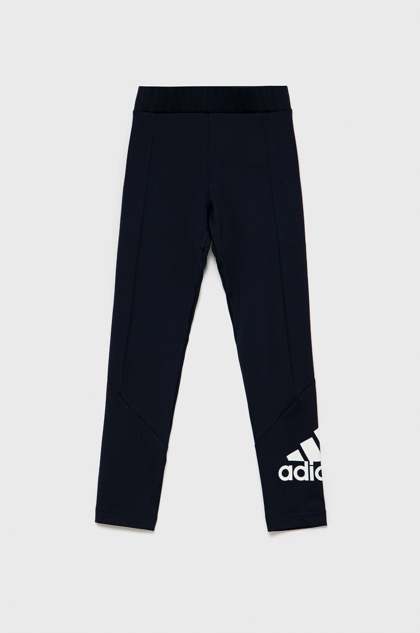Adidas performance leggins copii he2005 culoarea albastru marin, cu imprimeu