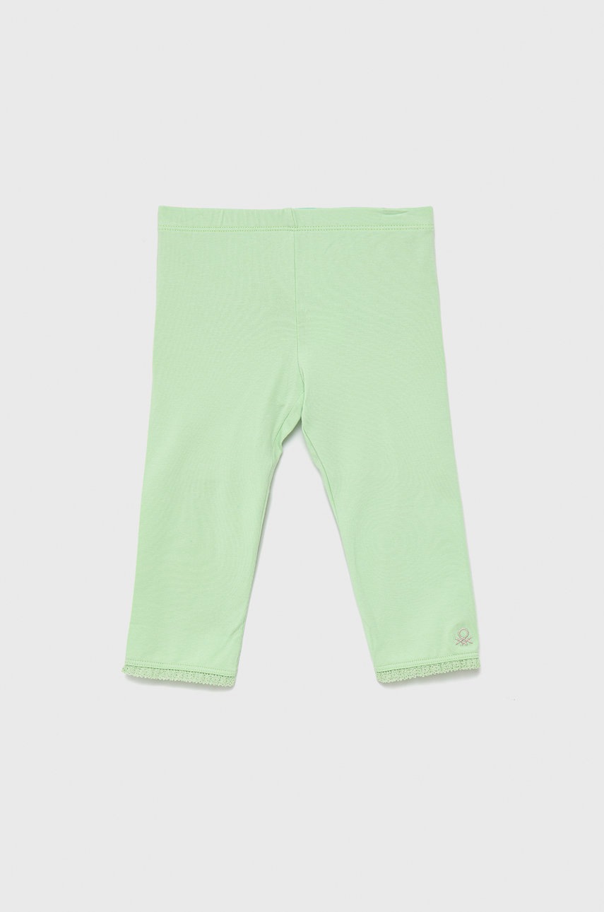 

Детски клин United Colors of Benetton в зелено с изчистен дизайн, Зелен