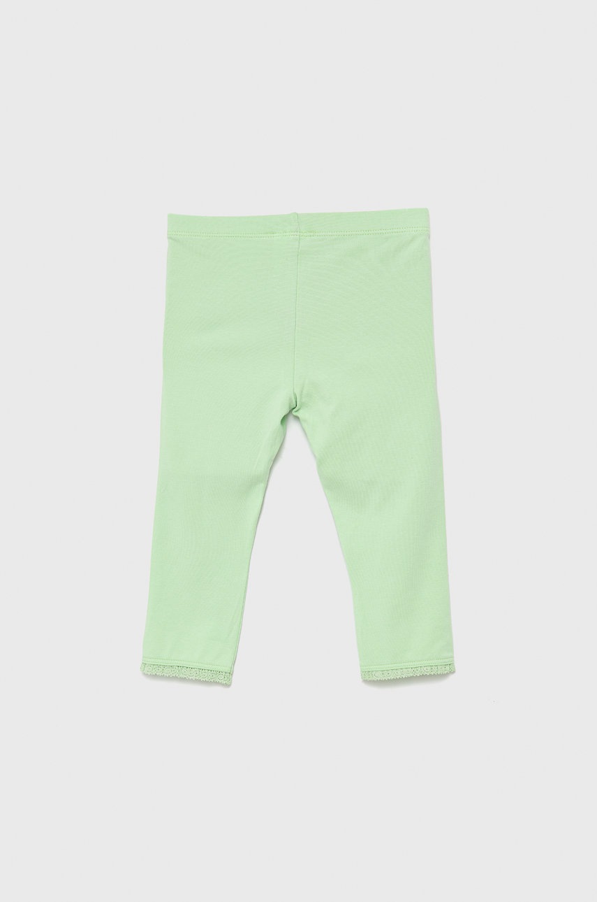 

Детские леггинсы United Colors of Benetton цвет зелёный однотонные