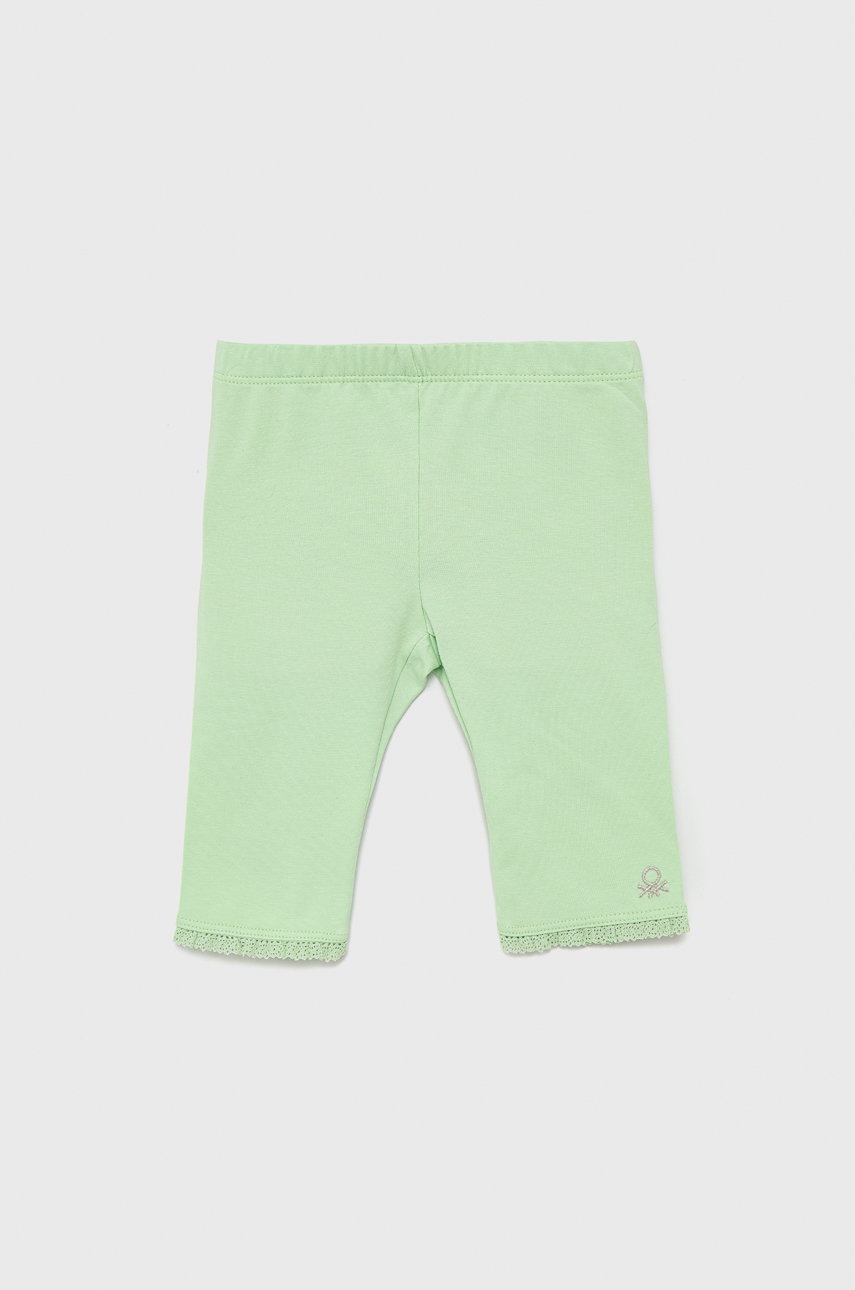 

Детски клин United Colors of Benetton в зелено с изчистен дизайн, Зелен