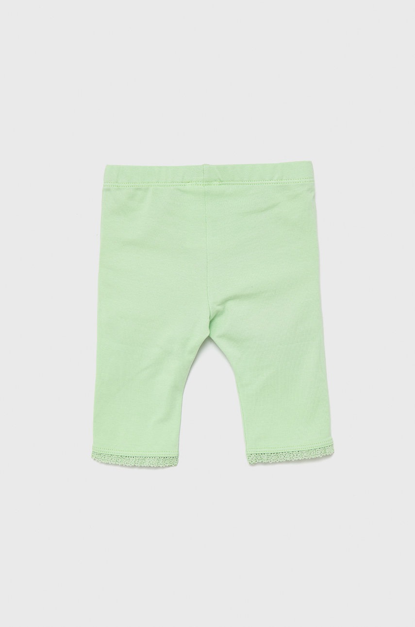 

Детские леггинсы United Colors of Benetton цвет зелёный однотонные