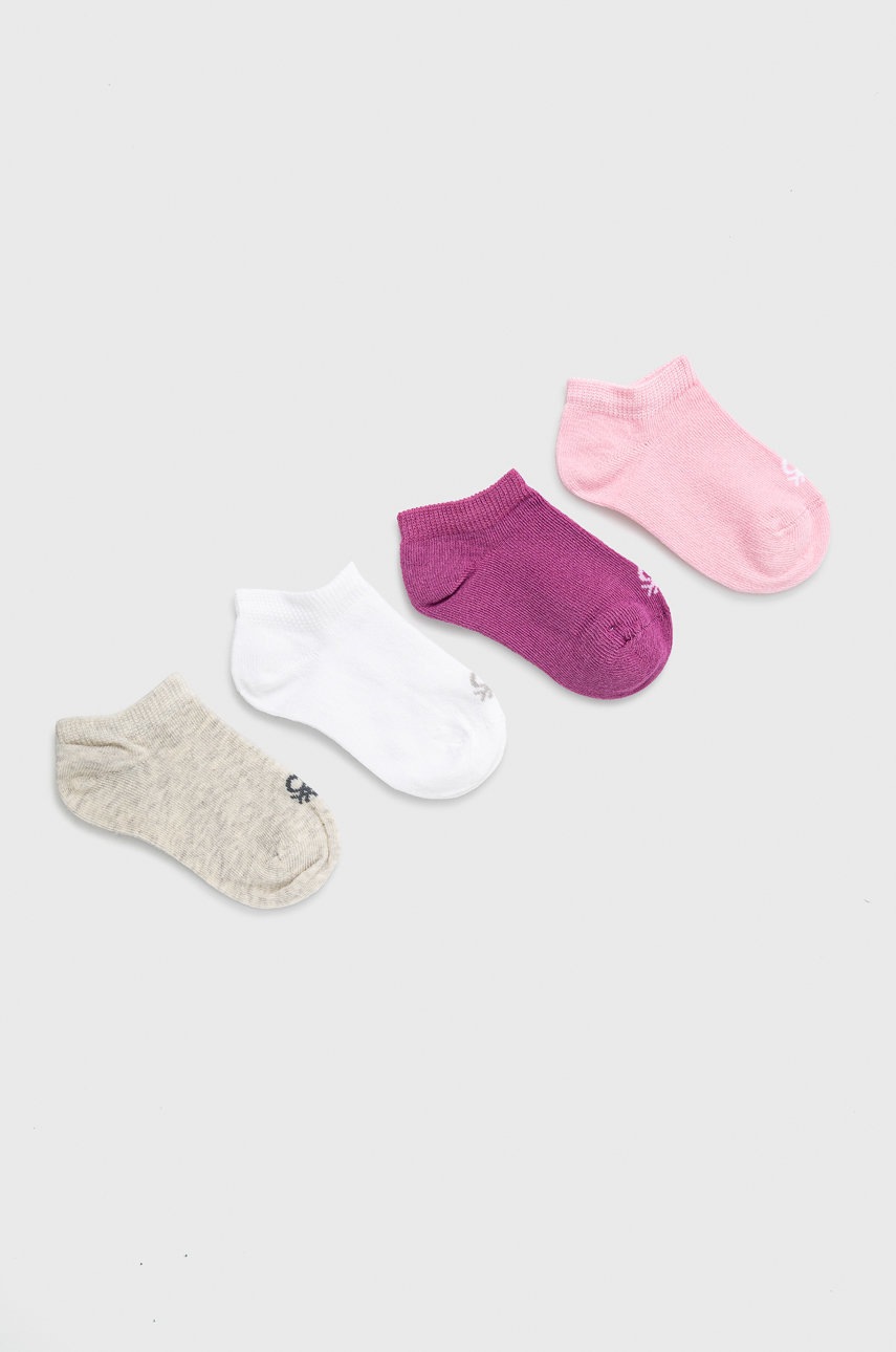 

Детски чорапи United Colors of Benetton в розово, Розов