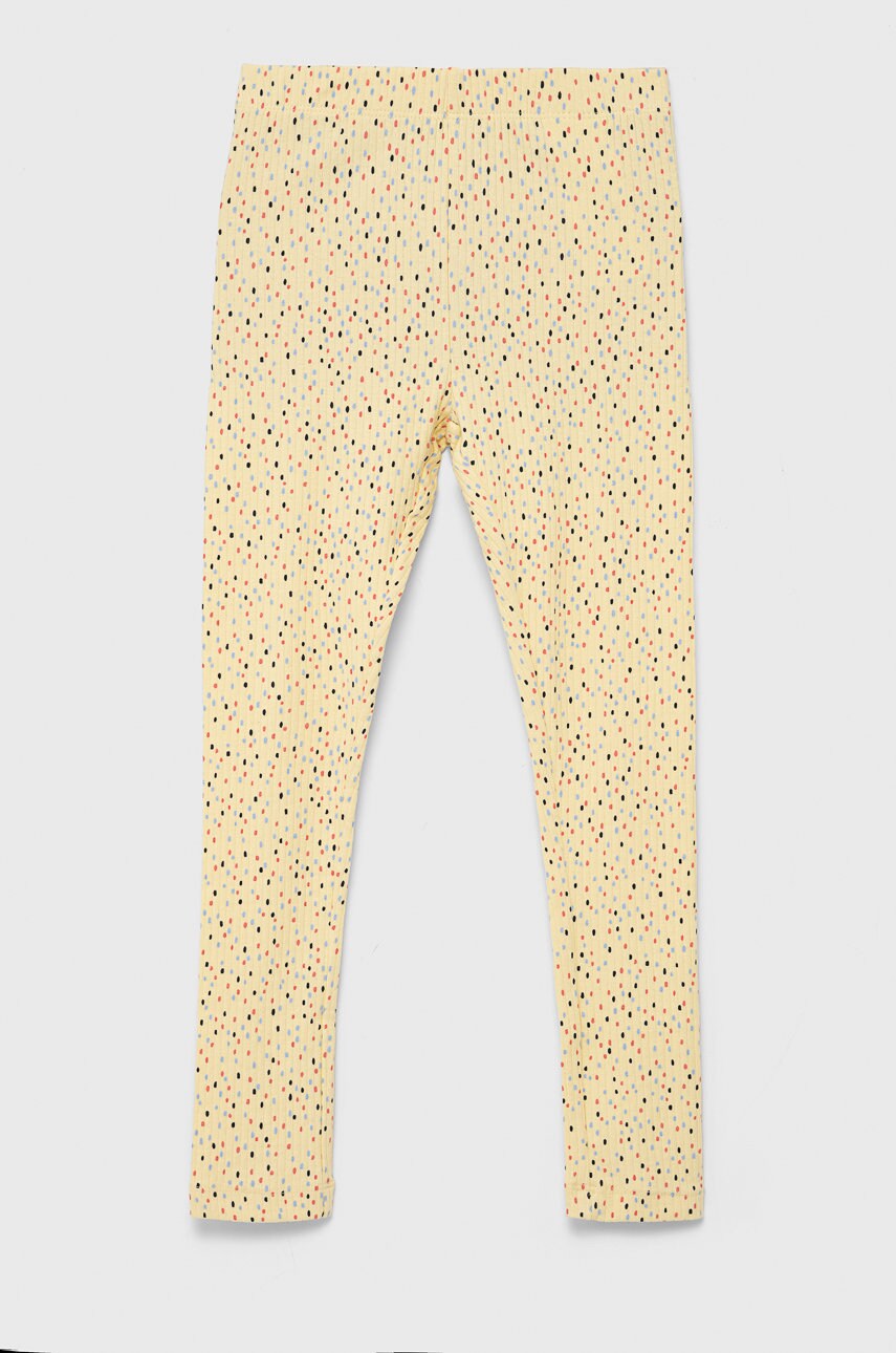Name It leggins copii culoarea galben, modelator