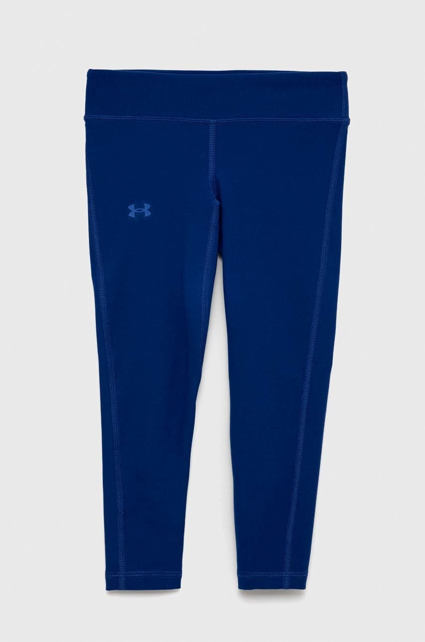 Levně Dětské legíny Under Armour tmavomodrá barva, hladké