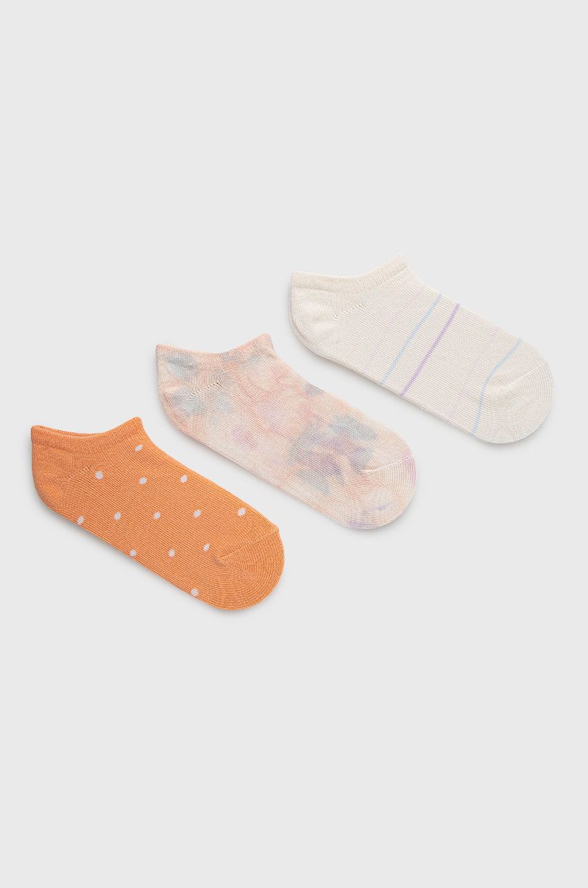 Dětské ponožky GAP oranžová barva - oranžová -  85% Bavlna
