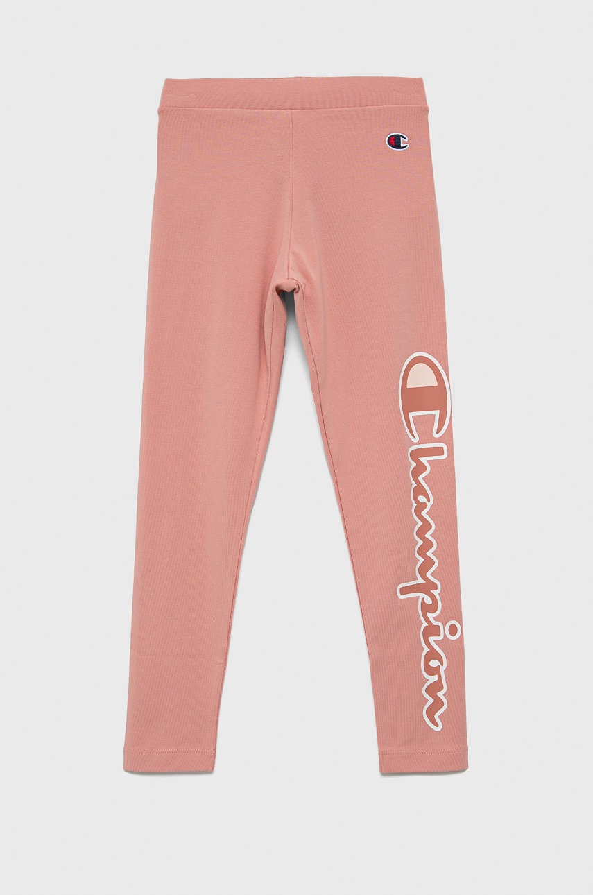 Champion leggins copii 404335 culoarea roz, cu imprimeu