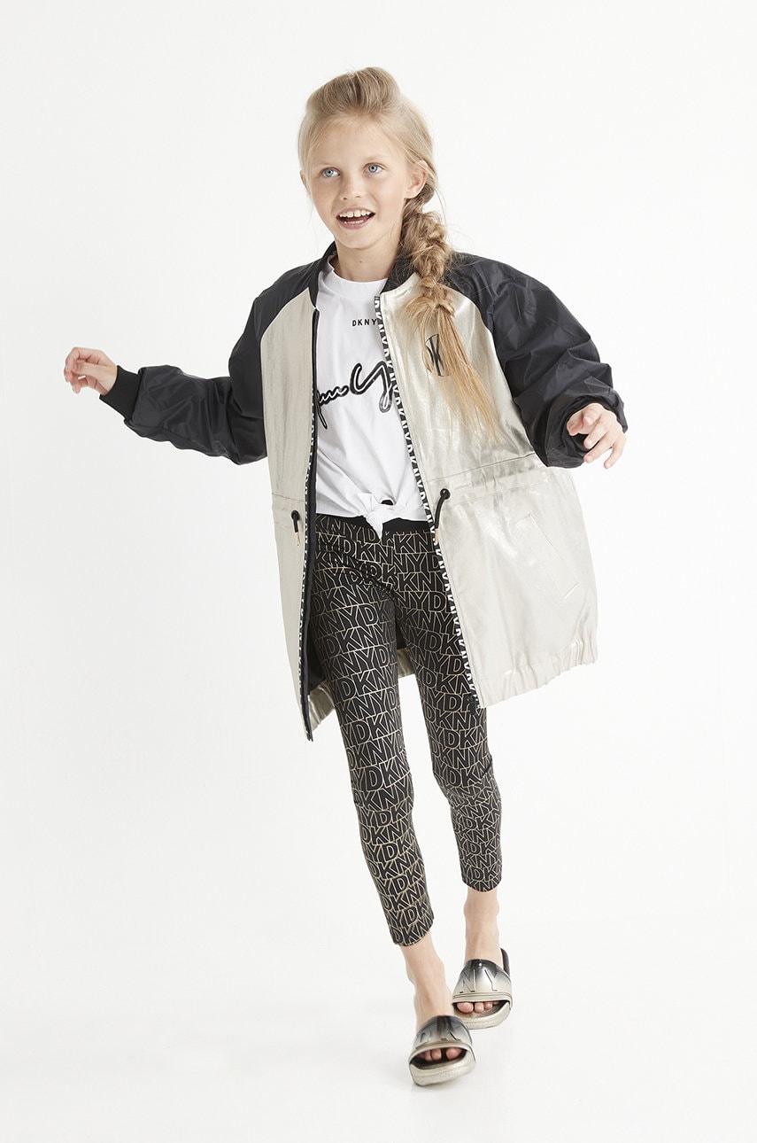DKNY leggins copii culoarea negru, modelator