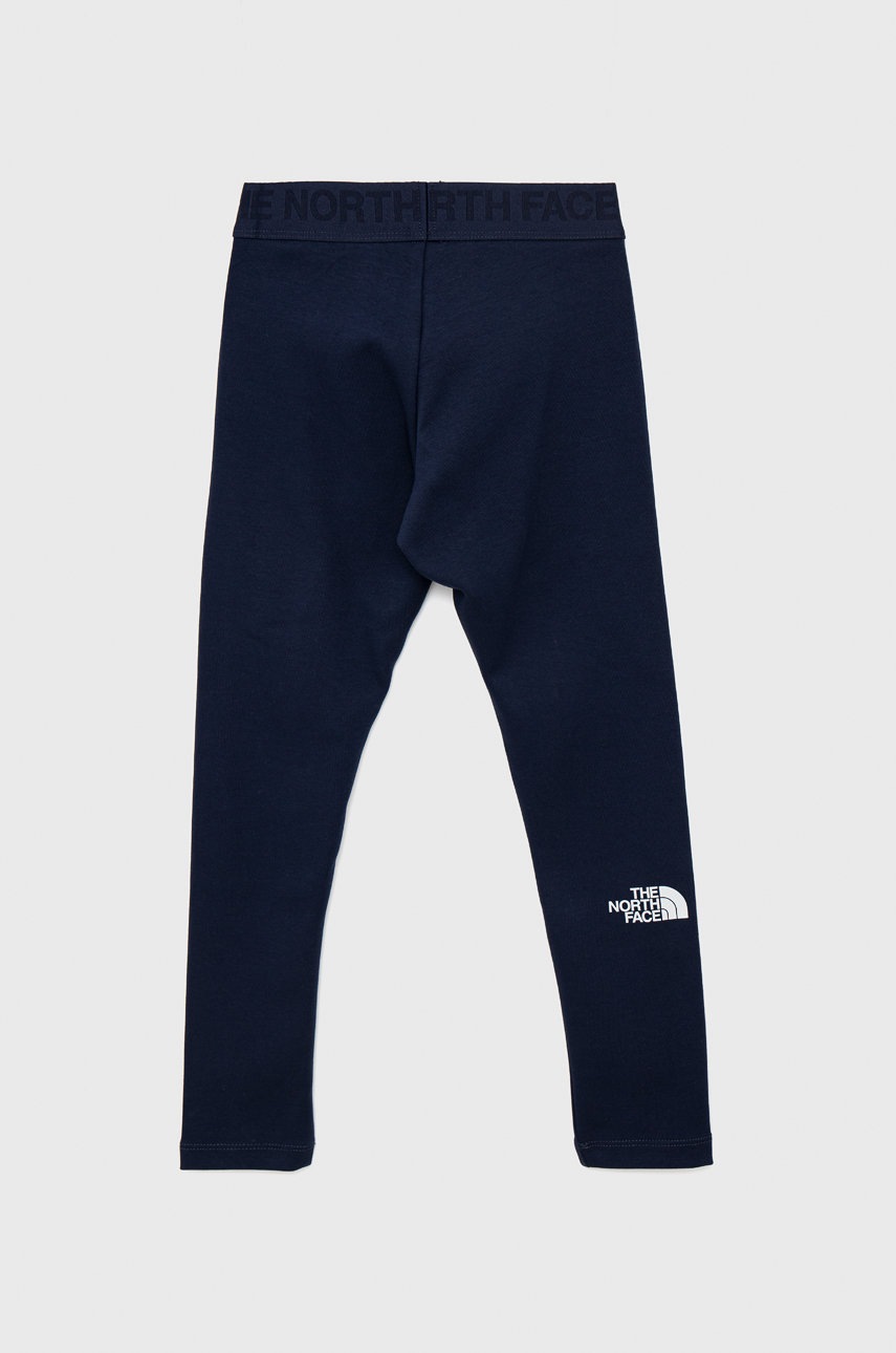 

Детские леггинсы The North Face цвет синий с принтом