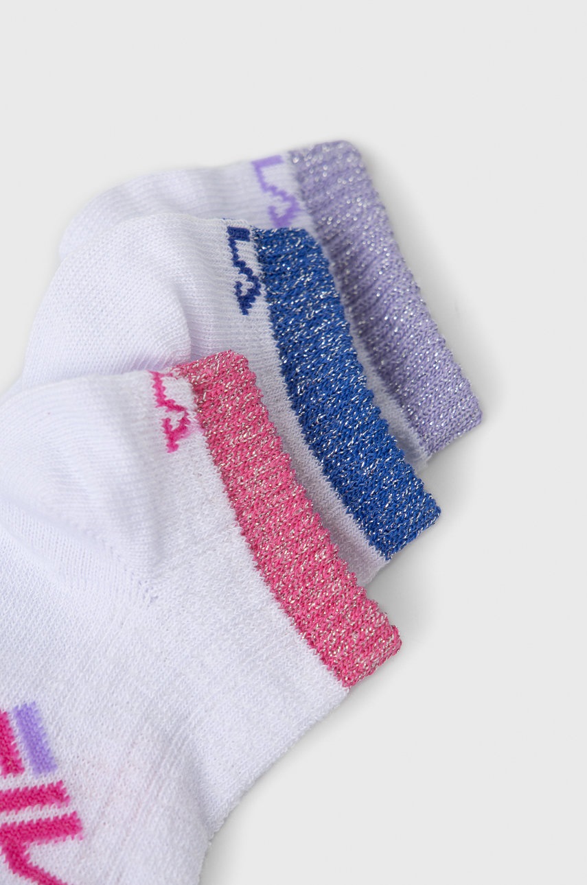 

Дитячі шкарпетки Fila (3-pack) колір білий