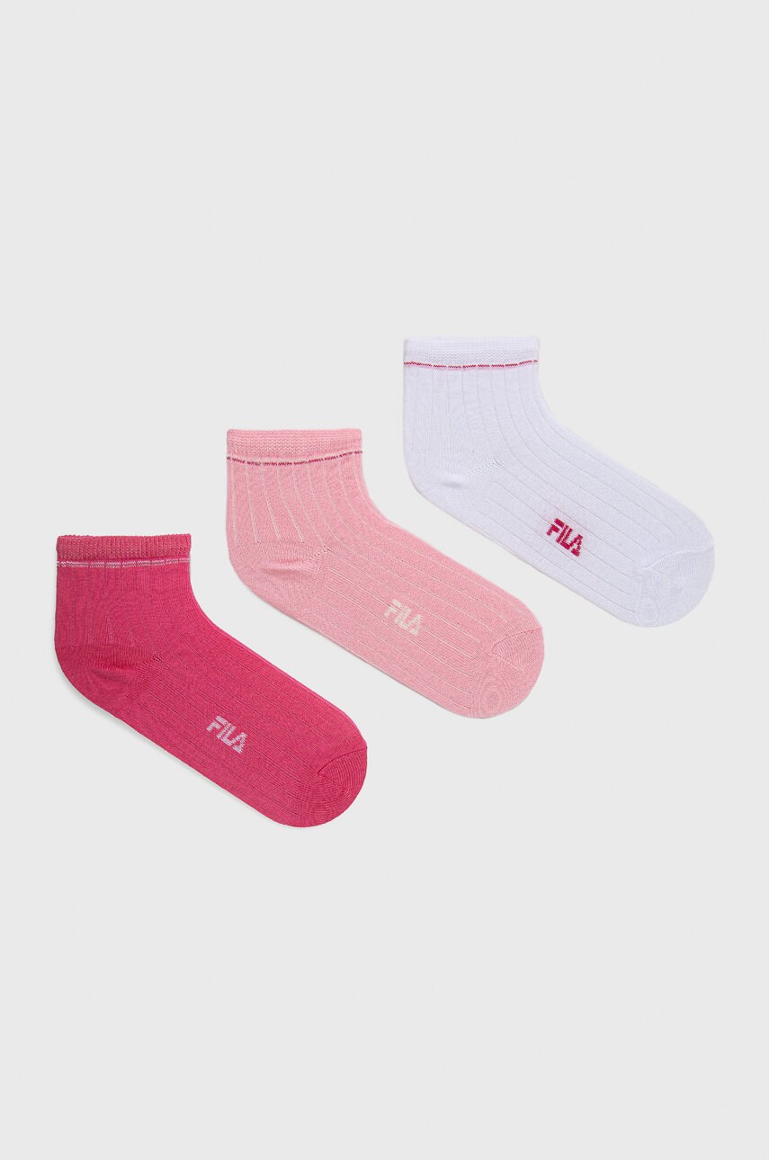 

Детски чорапи Fila (3-pack) в розово, Розов