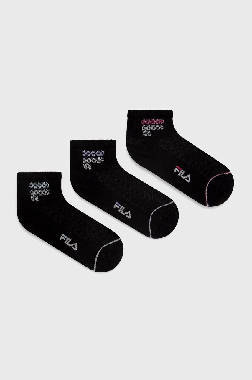 

Детски чорапи Fila (3-pack) в черно, Черен