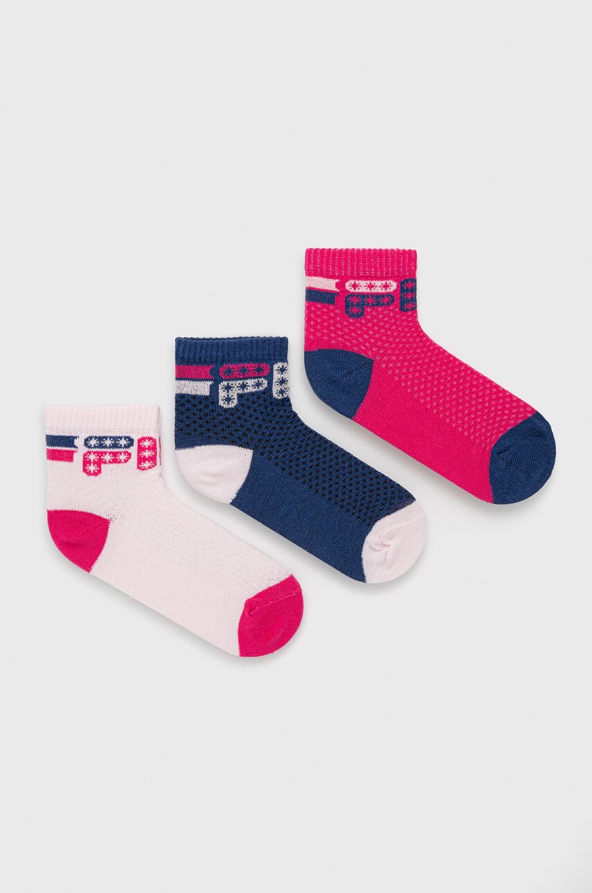 

Детские носки Fila (3-pack) цвет розовый