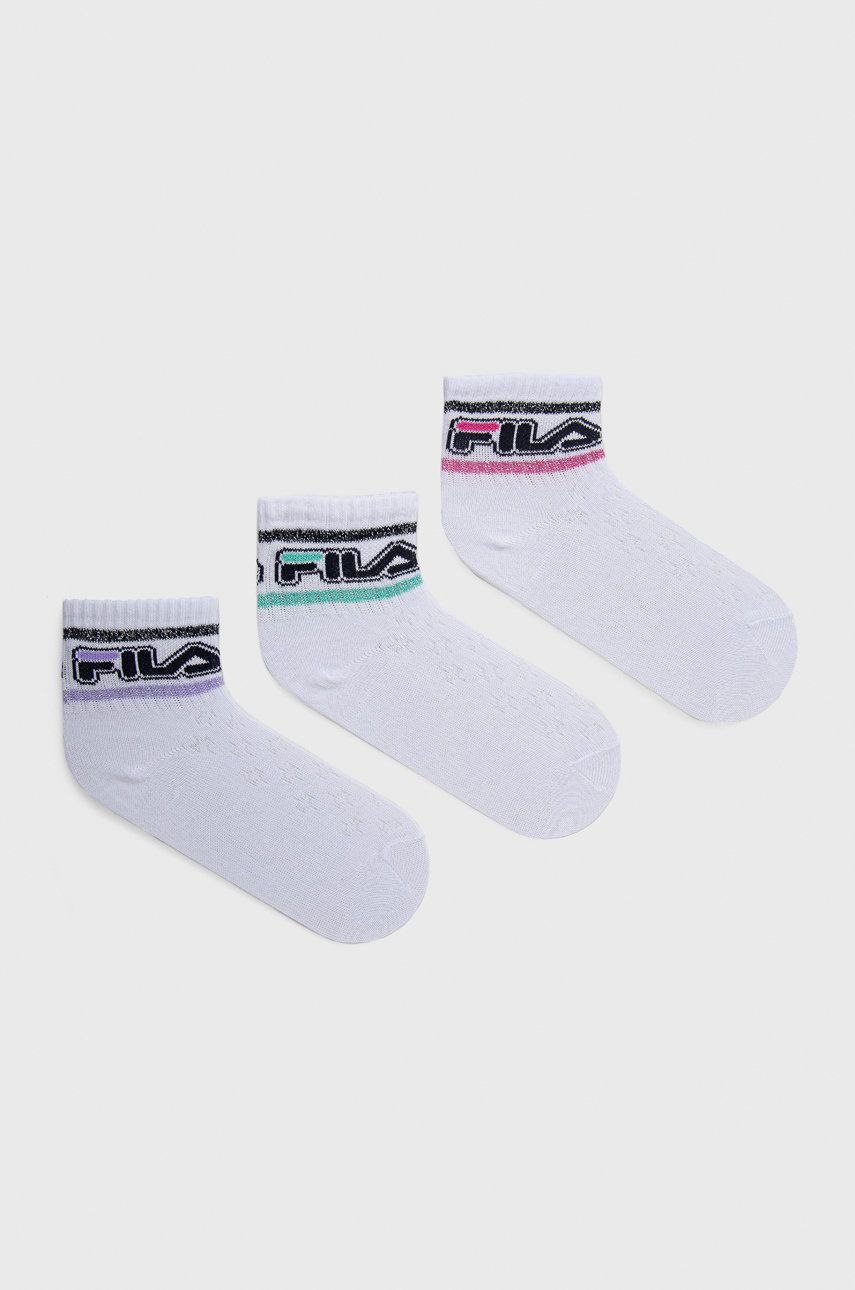 

Детски чорапи Fila (3-pack) в бяло, Бял