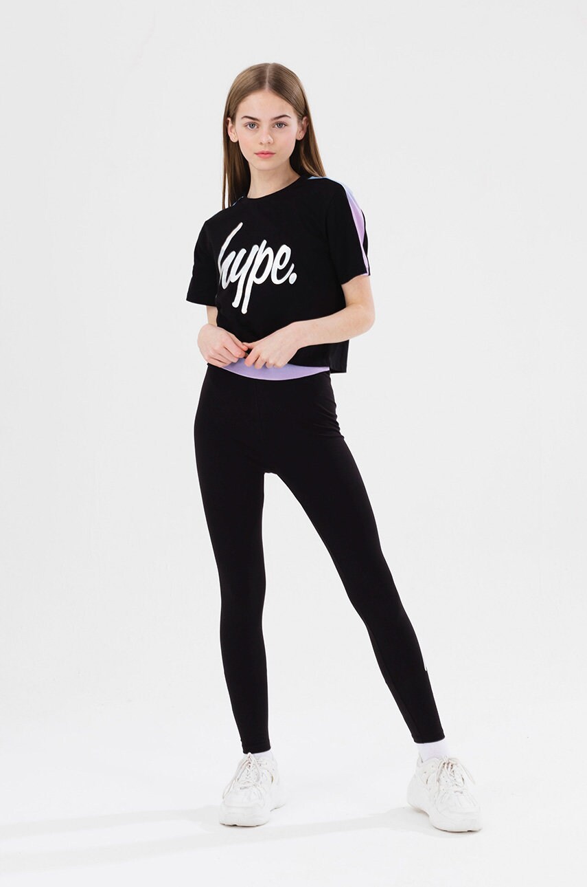 Hype leggins copii culoarea negru, cu imprimeu