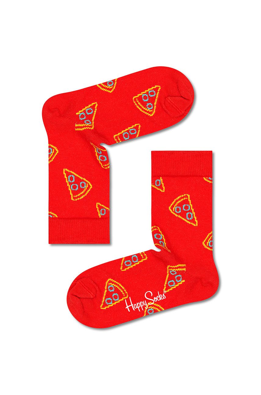 Happy Socks skarpetki dziecięce Pizza Slice kolor czerwony