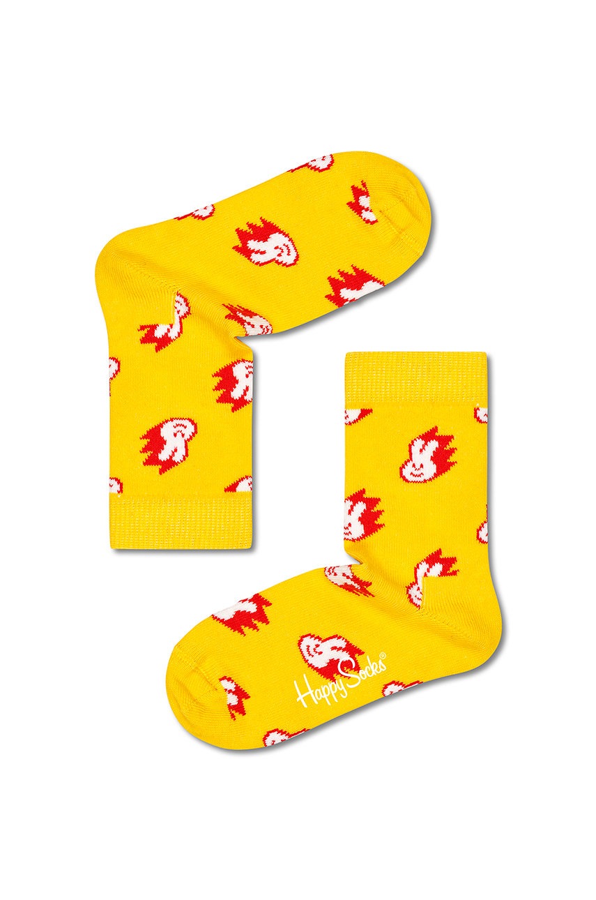 

Дитячі шкарпетки Happy Socks колір жовтий
