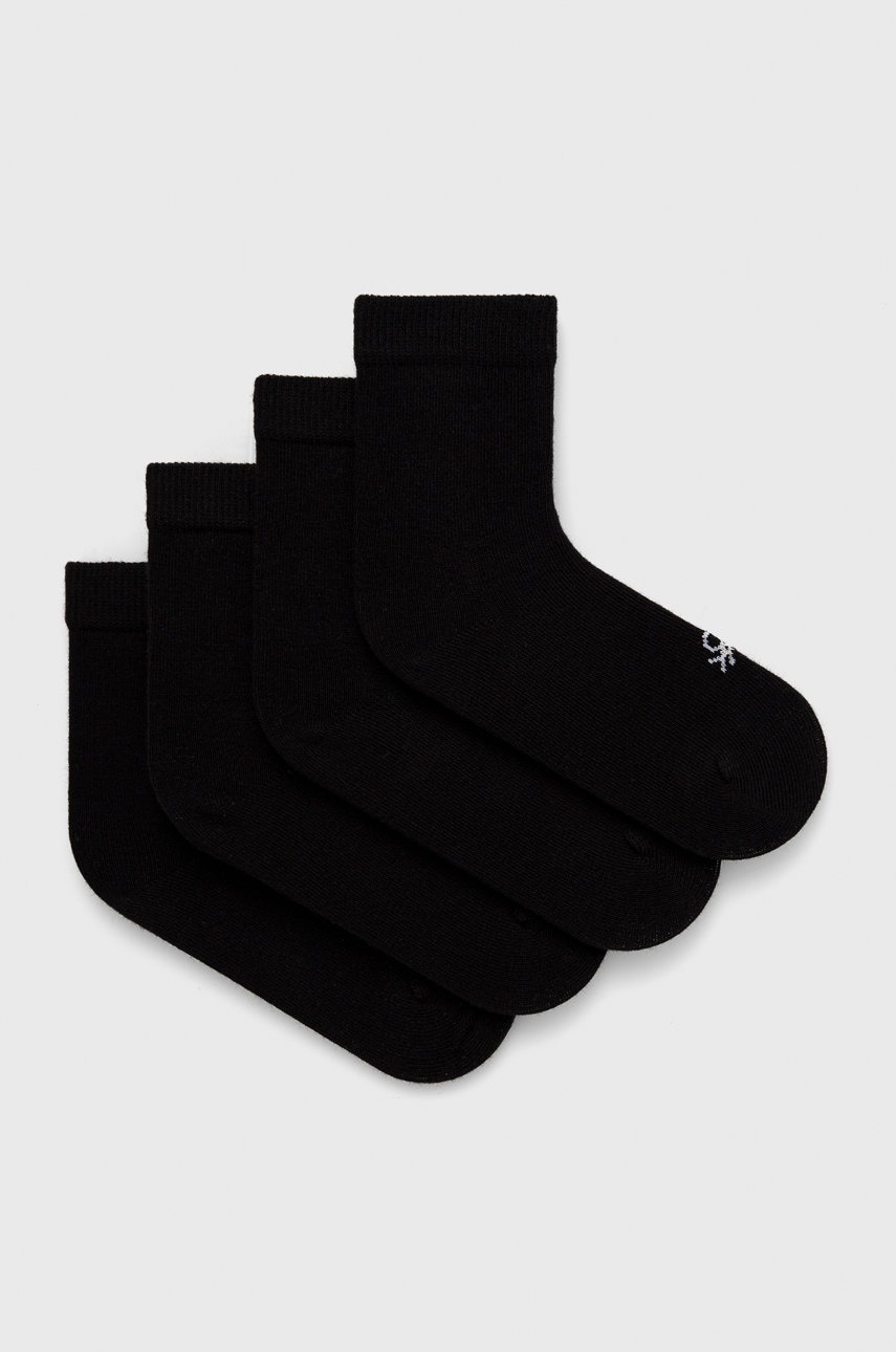 United Colors Of Benetton sosete copii (4-pack) culoarea negru