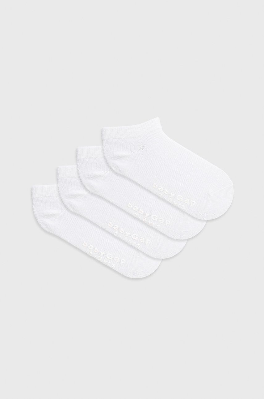 Dětské ponožky GAP bílá barva - bílá -  75% Bavlna