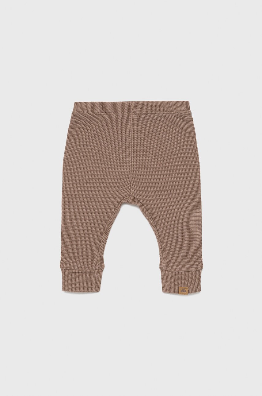 Name It leggins copii culoarea bej, neted